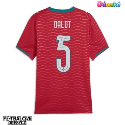 Portugalsko Diogo Dalot #5 Dámské Domácí Dres MS 2026 Krátký Rukáv Portugalsko Diogo Dalot #5 Dámské Domácí Dres MS 2026 Krátký Rukáv